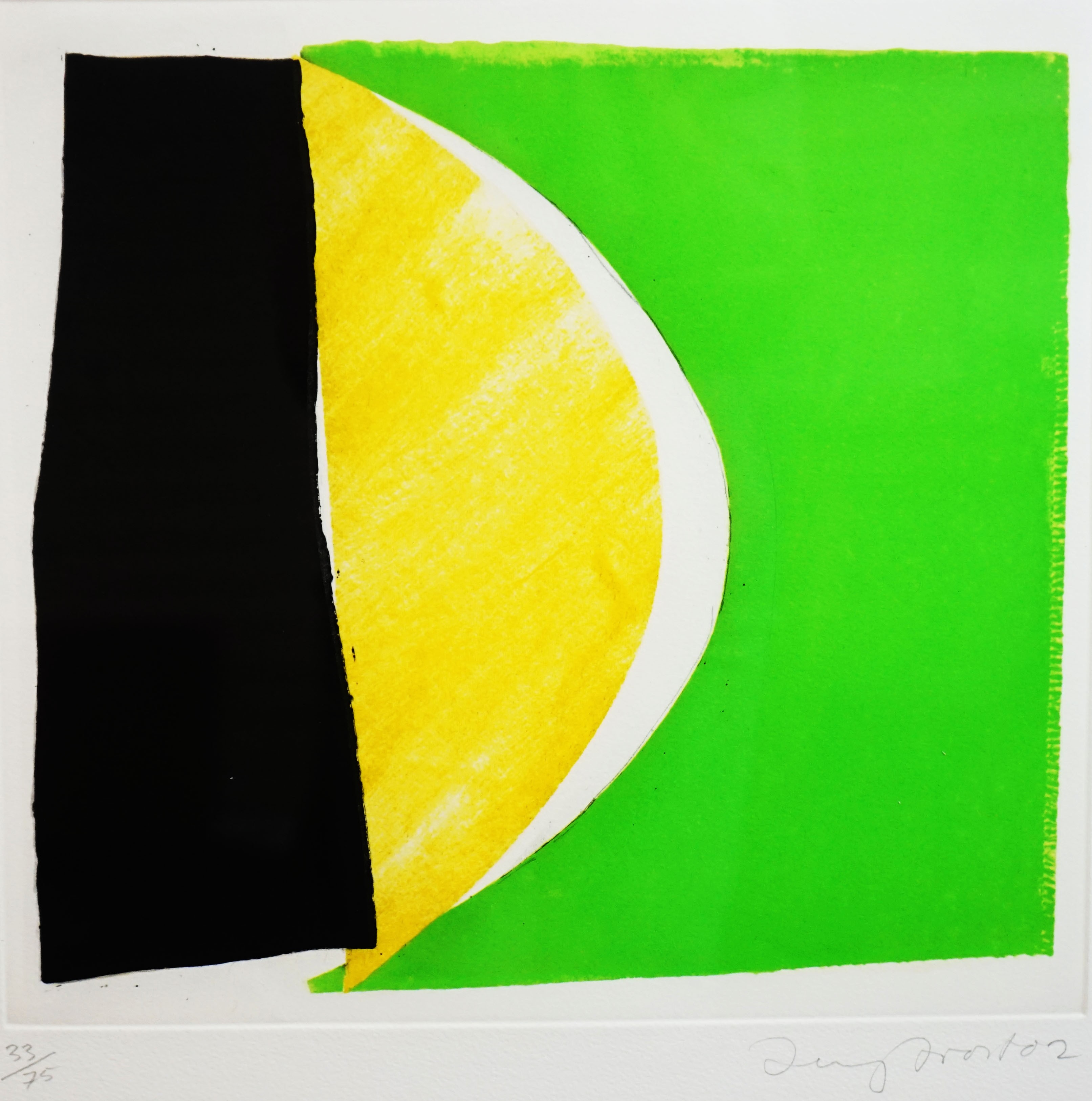 Sir Terry Frost, R.A. (1915-2003), Lemon, Green and Black, 2002, etching and aquatint on heavy wove paper, 38 x 39.5 cm